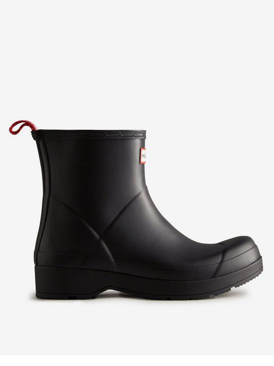 front image of hunter-play-short-boot-black