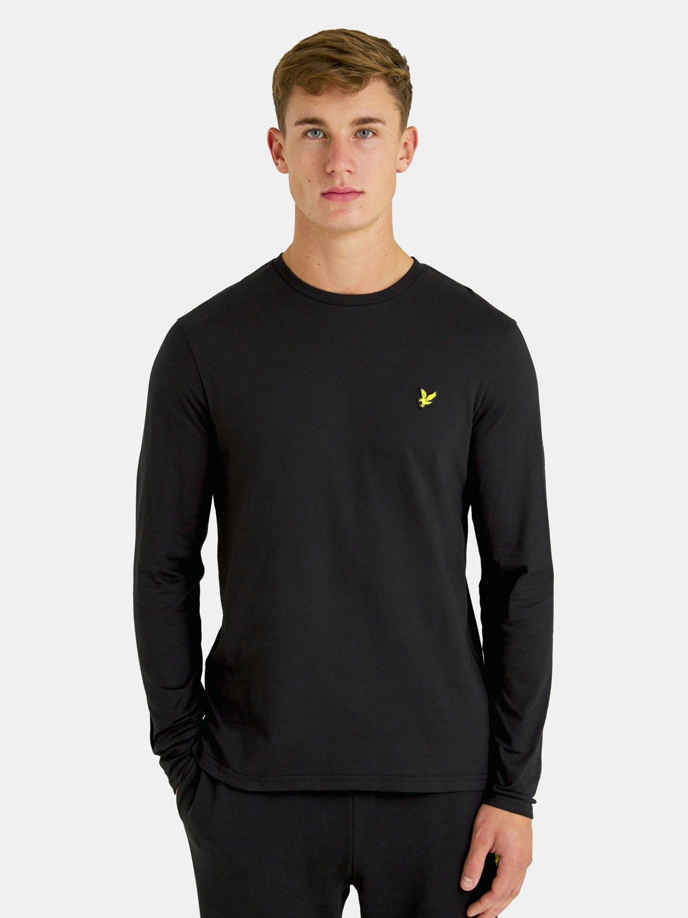lyle & scott lyle & scott long sleeve t-shirt - black