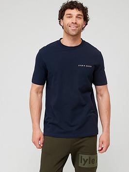 lyle & scott embroidered logo t-shirt - navy
