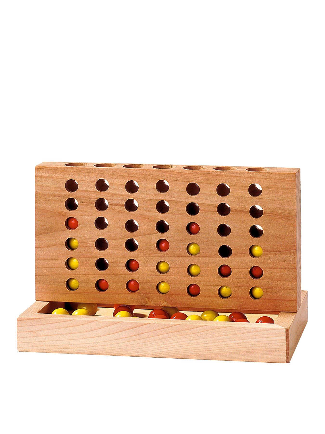 Goki Wooden Four in a Row - 15.5 x 8.5 x 10 cm