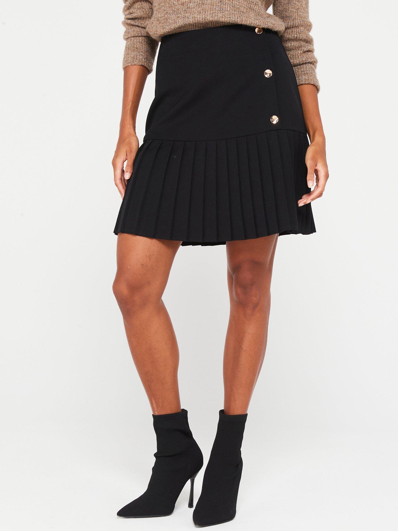 Pleated mini shop skirt uk