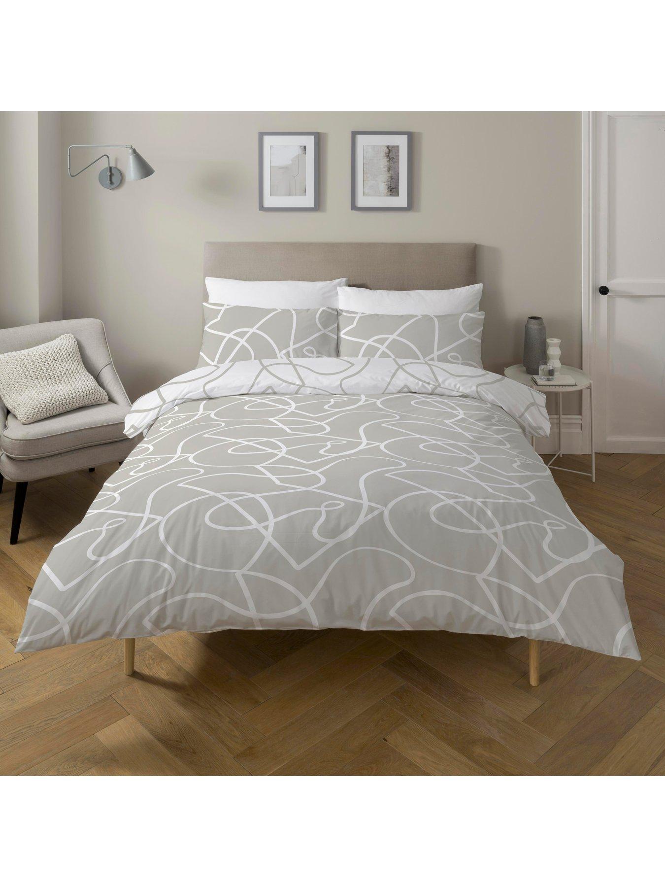 Product photograph of Copenhagen Home Pablo Duvet Cover Set - Stone from very.co.uk