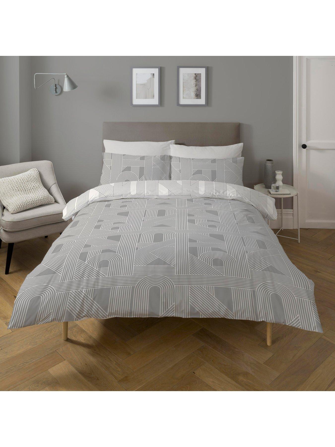 undefined Fray Silver Duvet Cover Set
