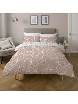 Product photograph of Copenhagen Home Pablo Duvet Cover Set - Soft Clay from very.co.uk