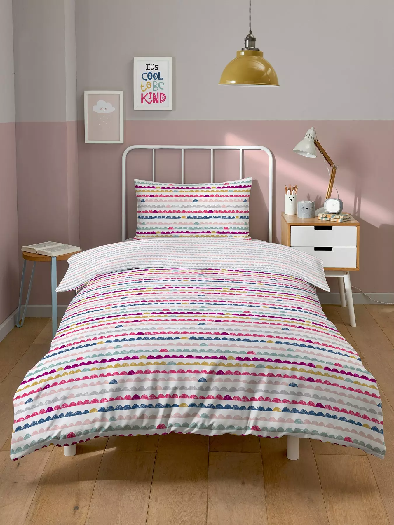 Adairs Kids - Pretty Pink Daisies Sheer Curtains - Set of 2