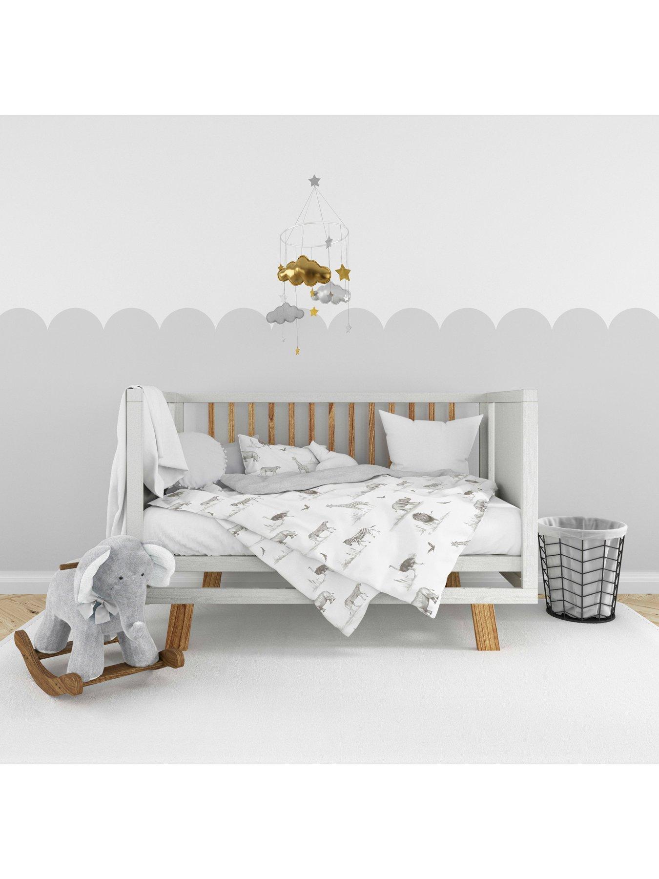 undefined Zambezi Duvet Cover Set - White/Grey