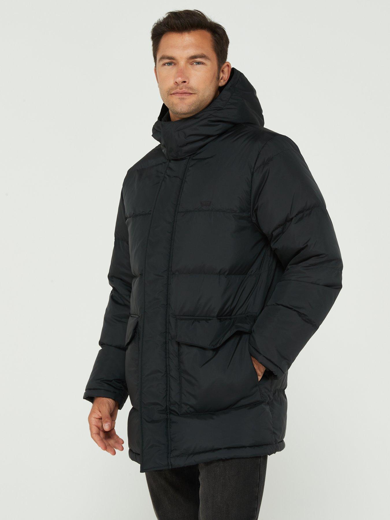 Levi's hooded 2024 puffer jacket black