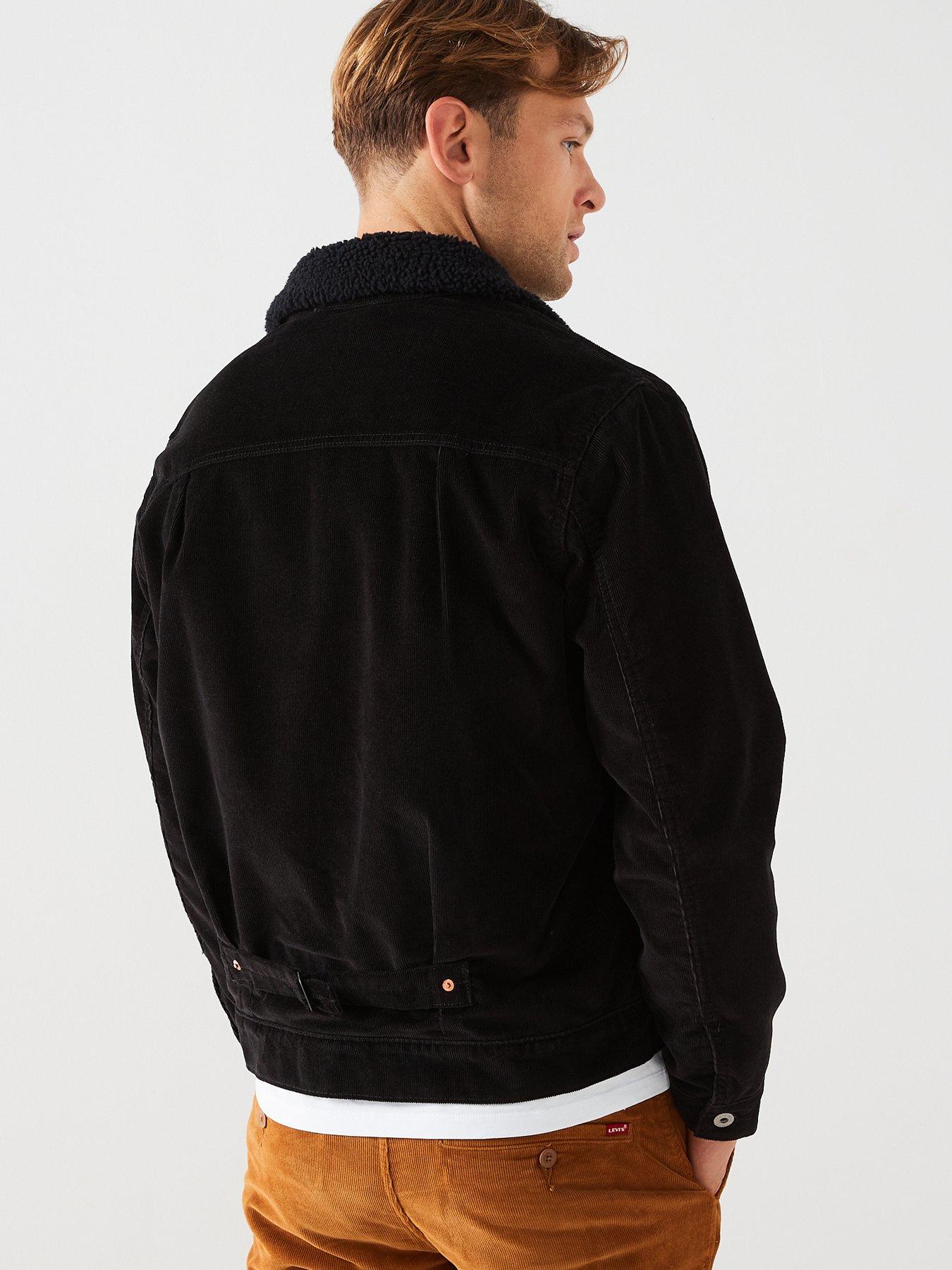 Black corduroy jacket sherpa hotsell