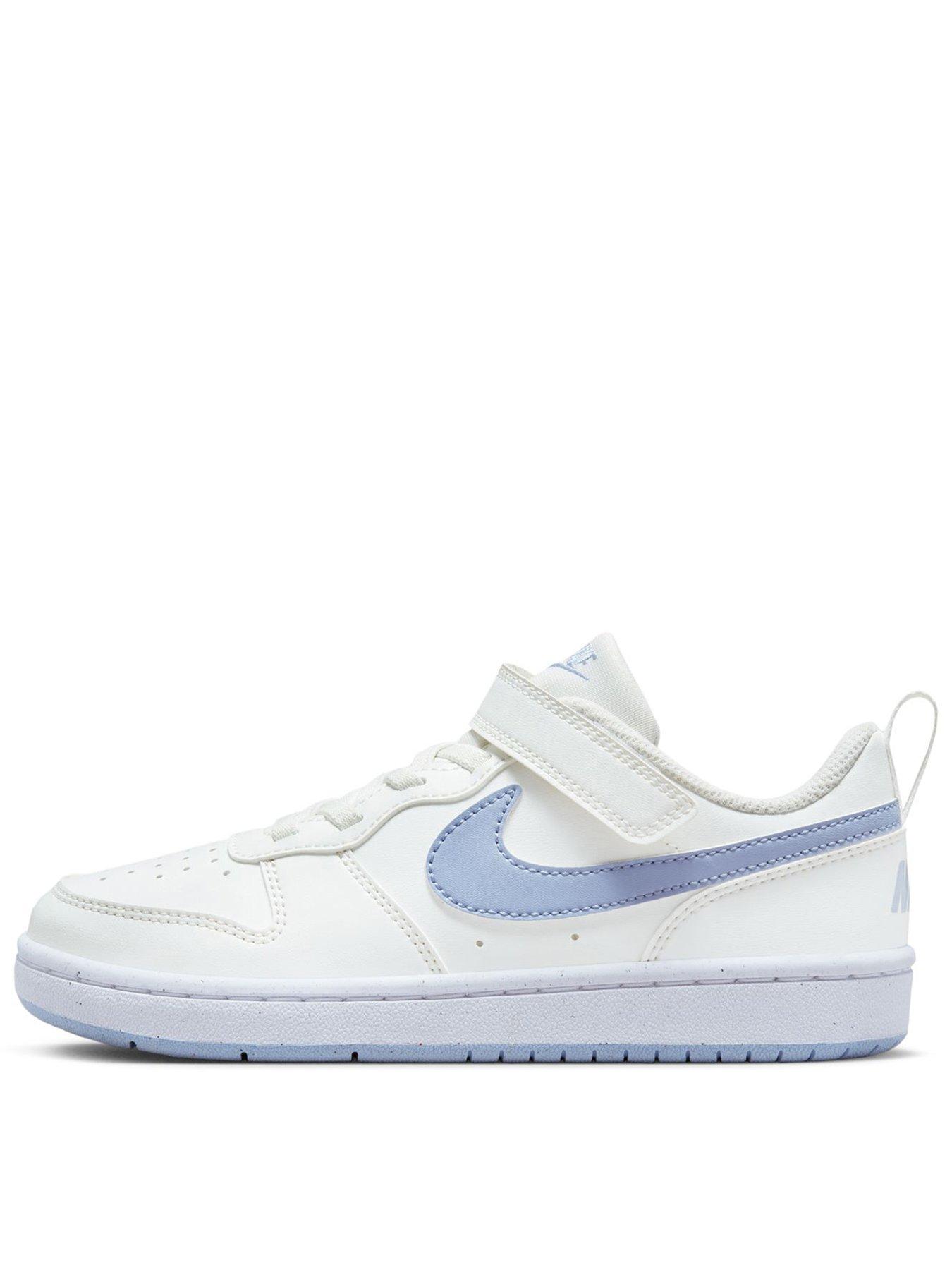 White Girls Big Kid Court Borough Low Recraft Sneaker, Nike