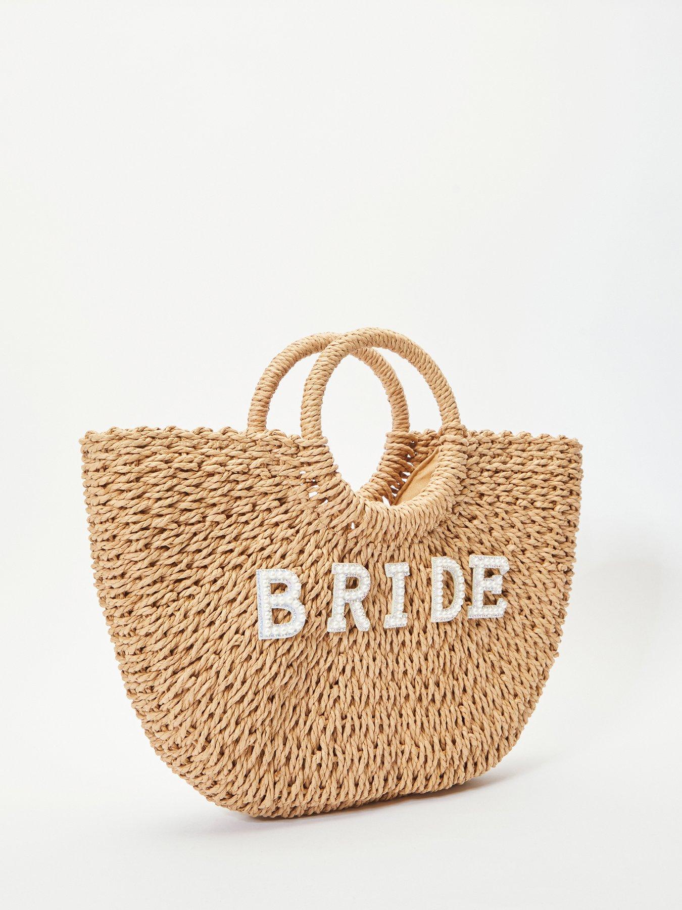 Image 2 of 4 of Quiz Bridal Straw Handbag