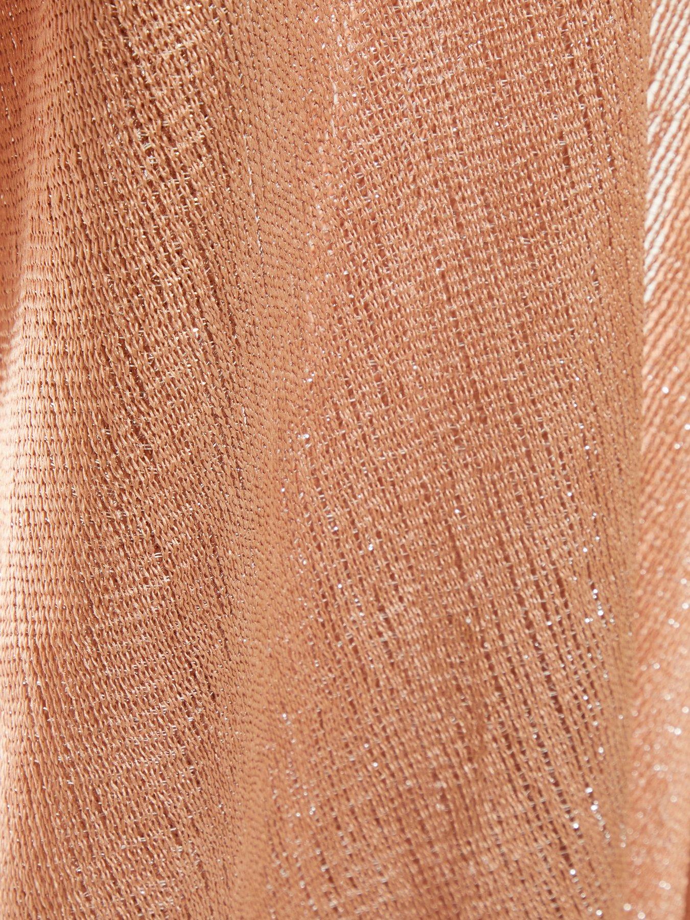 Image 4 of 4 of Quiz Woven Poncho - Rose Gold