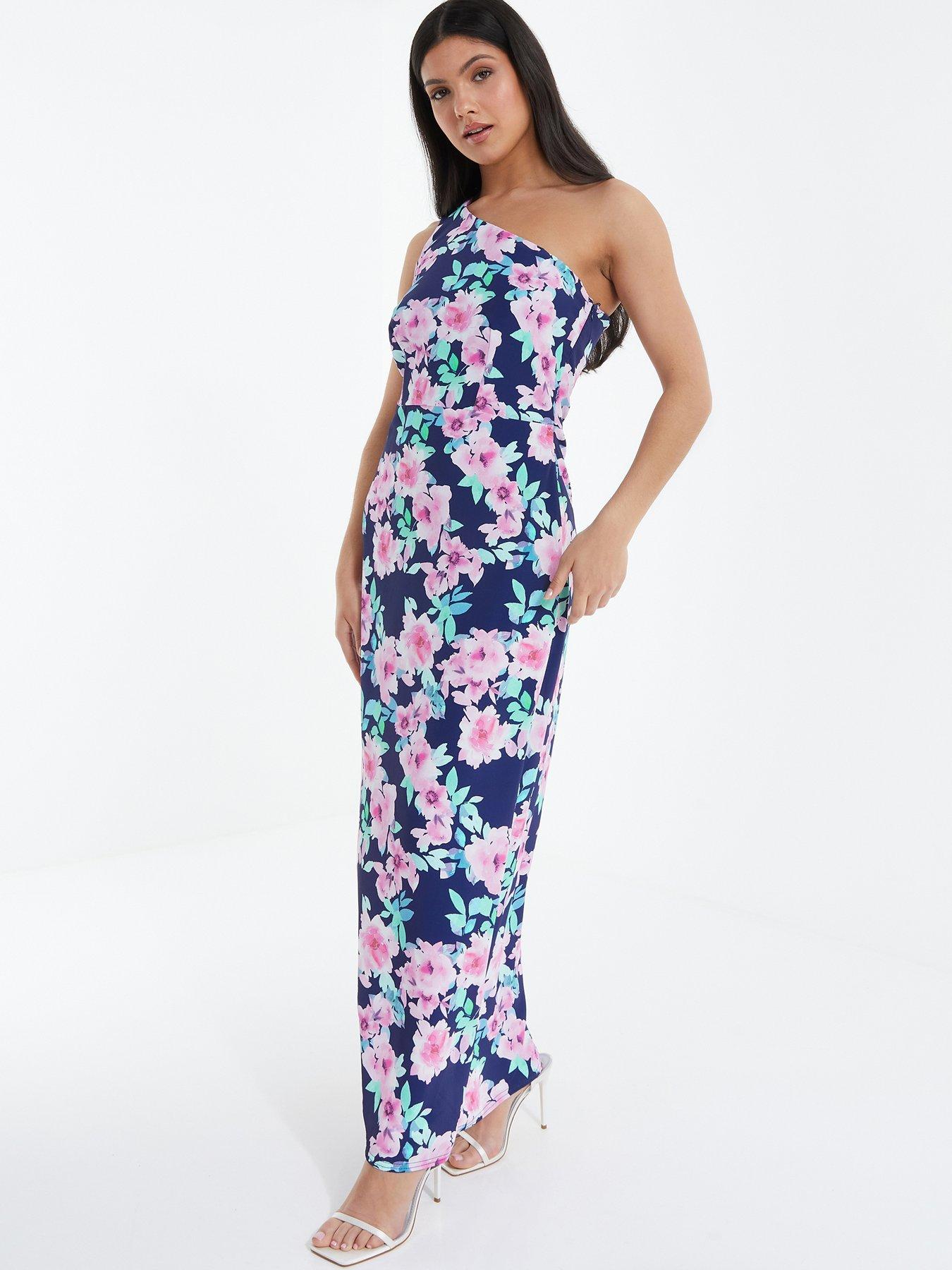 strapless open back dress Sydney Bodycon Maxi Dress Pink Print | Wedding Guest Dress | Bodycon