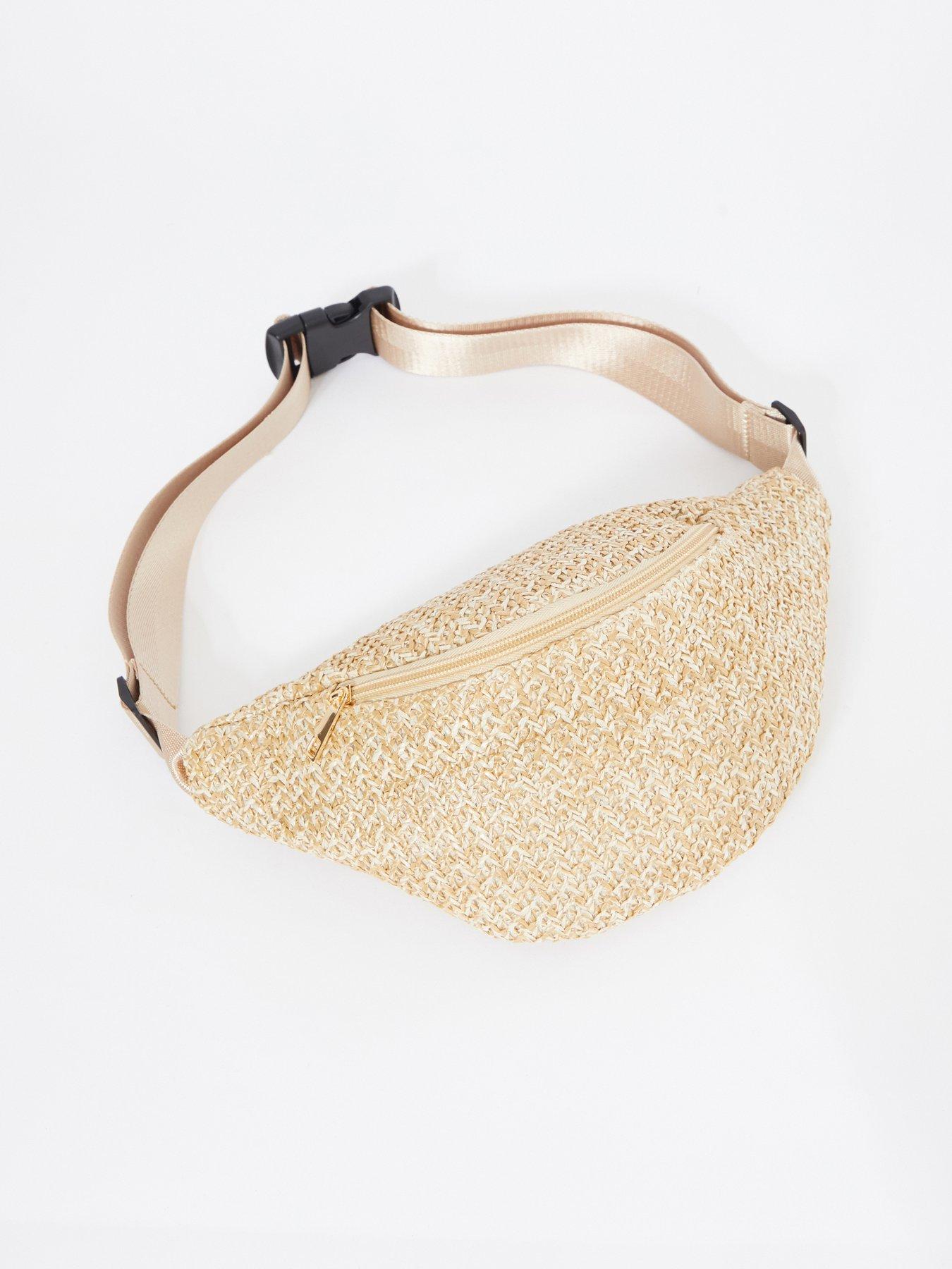 Straw discount bum bag