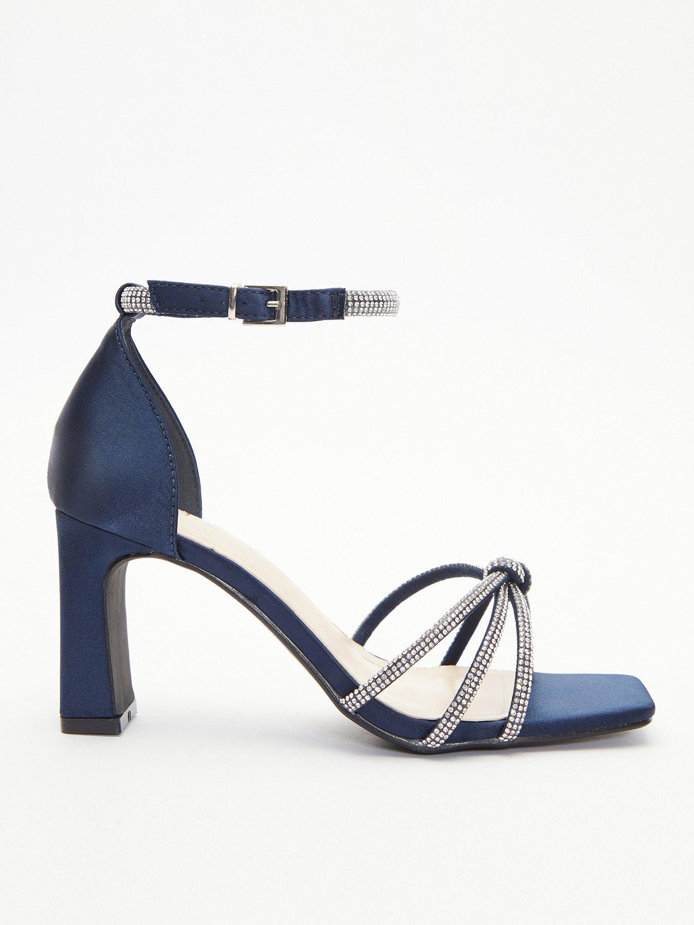 Dark blue hot sale sandal heels