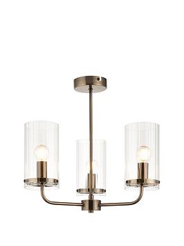 Product photograph of Very Home Stanton 3-light Pendant Light Fixture from very.co.uk