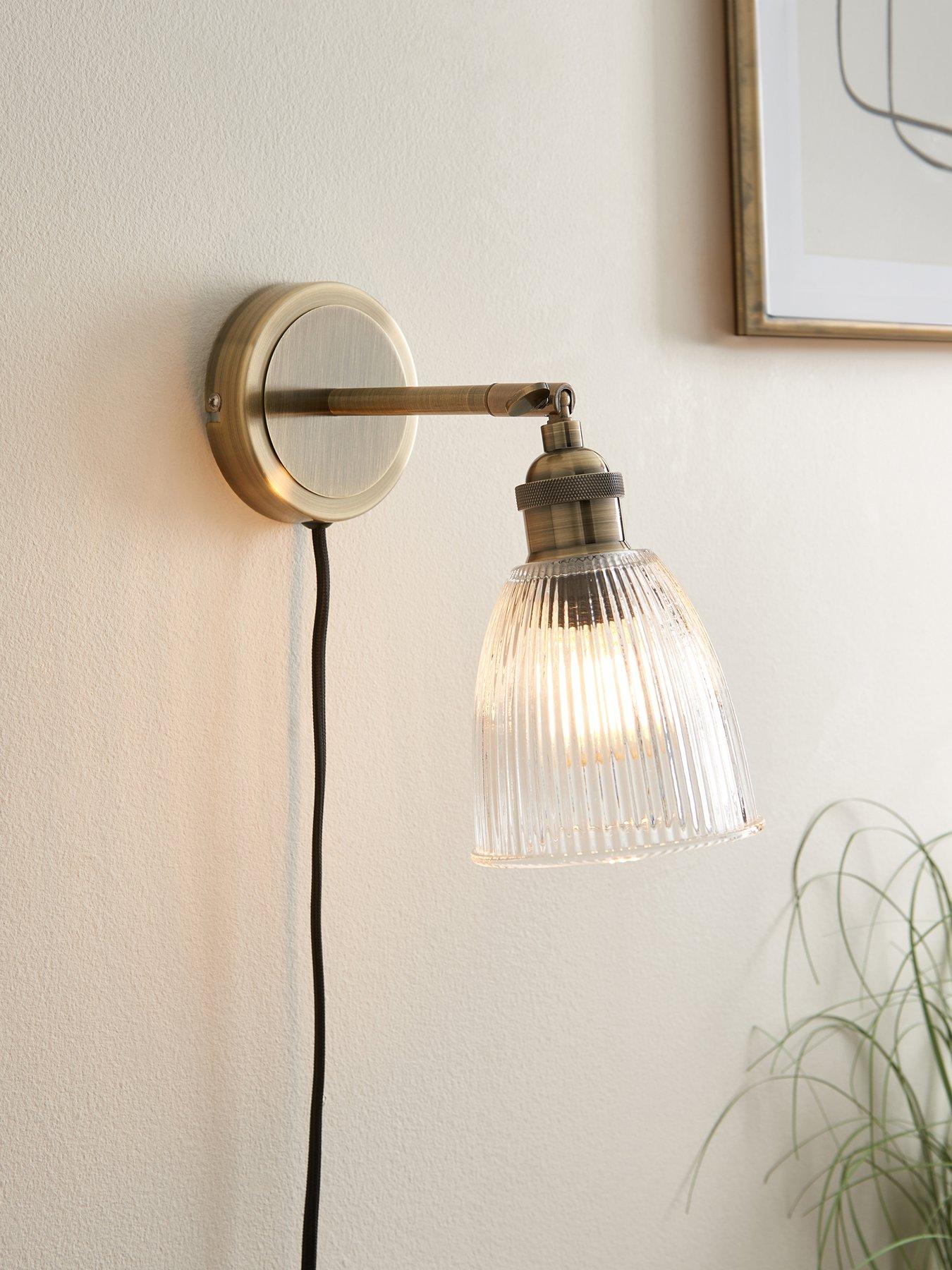 Product photograph of Very Home Hellie Plug-in Wall Light from very.co.uk