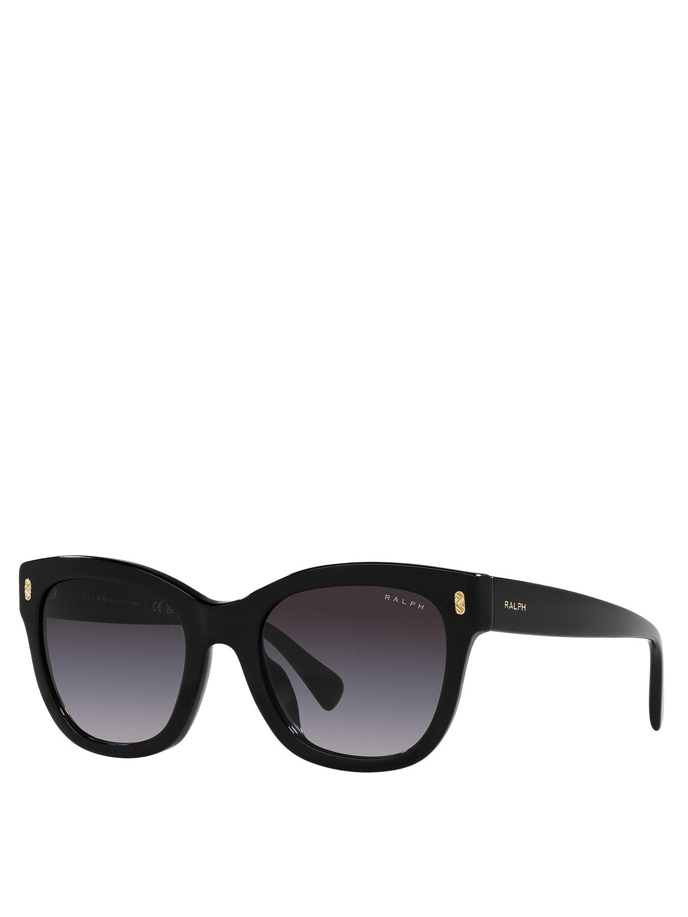 Ralph Oval Acetate Sunglass - Black