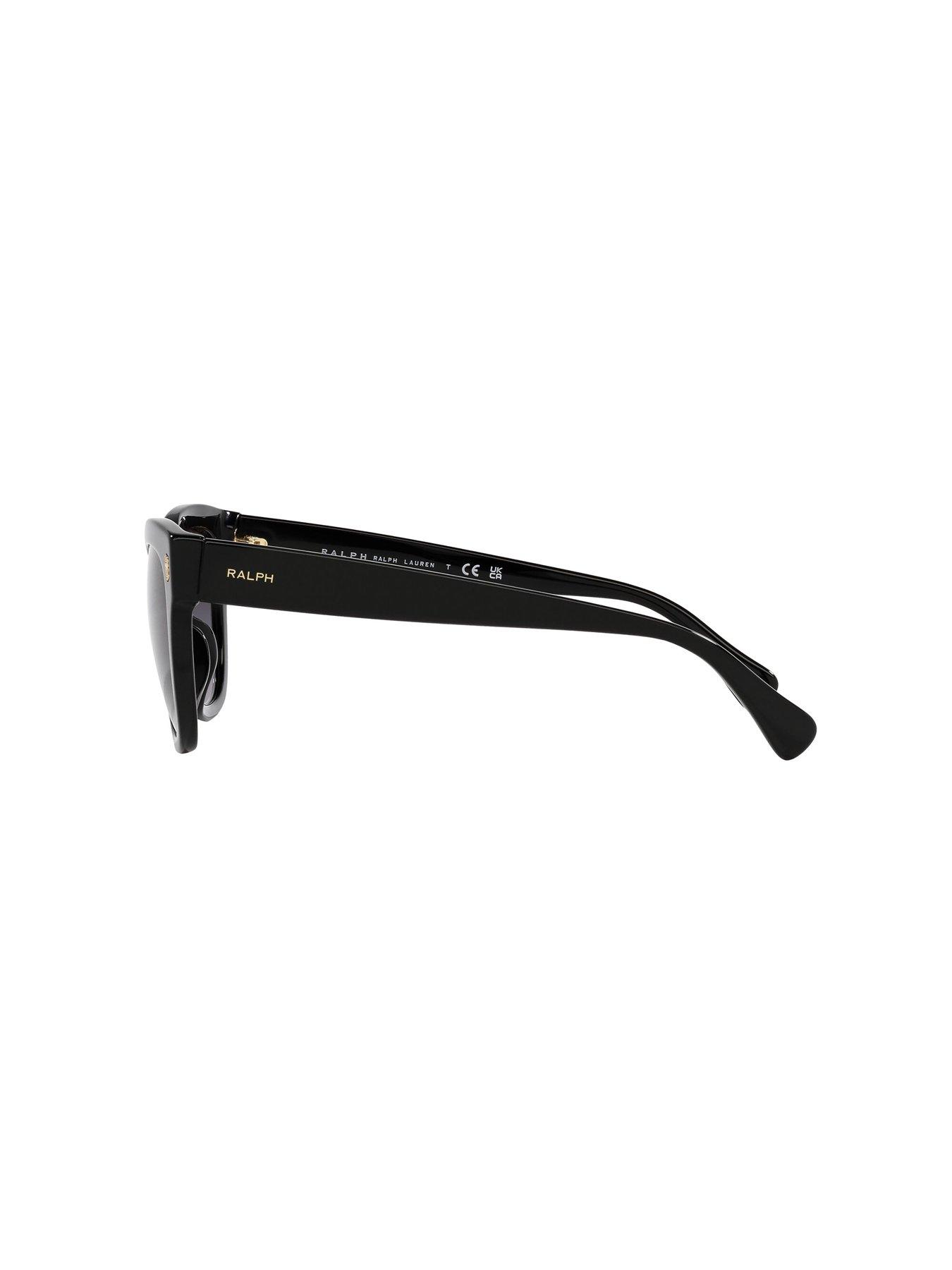 Image 2 of 4 of Ralph Oval Acetate Sunglass - Black&nbsp;