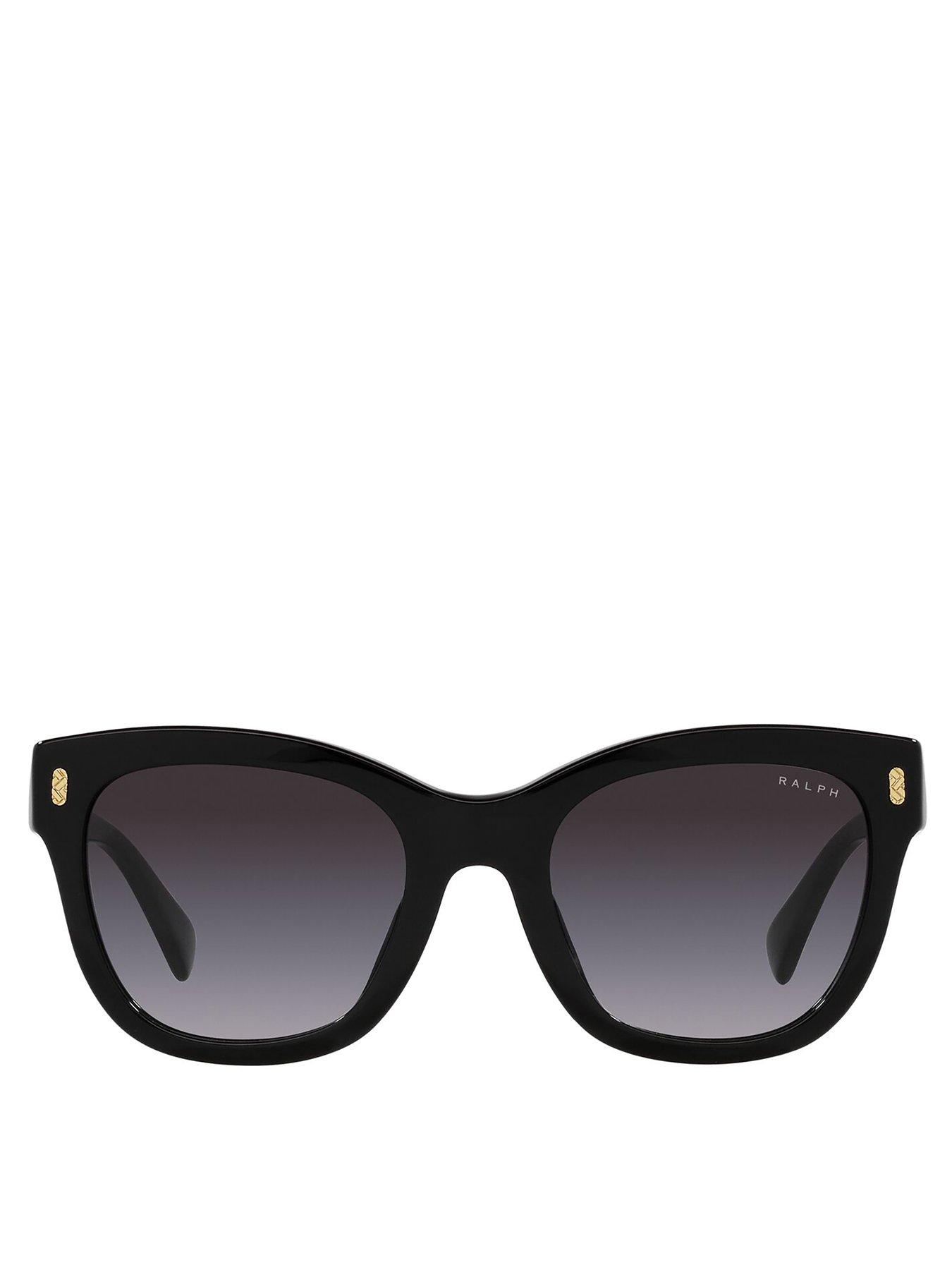 Image 3 of 4 of Ralph Oval Acetate Sunglass - Black&nbsp;