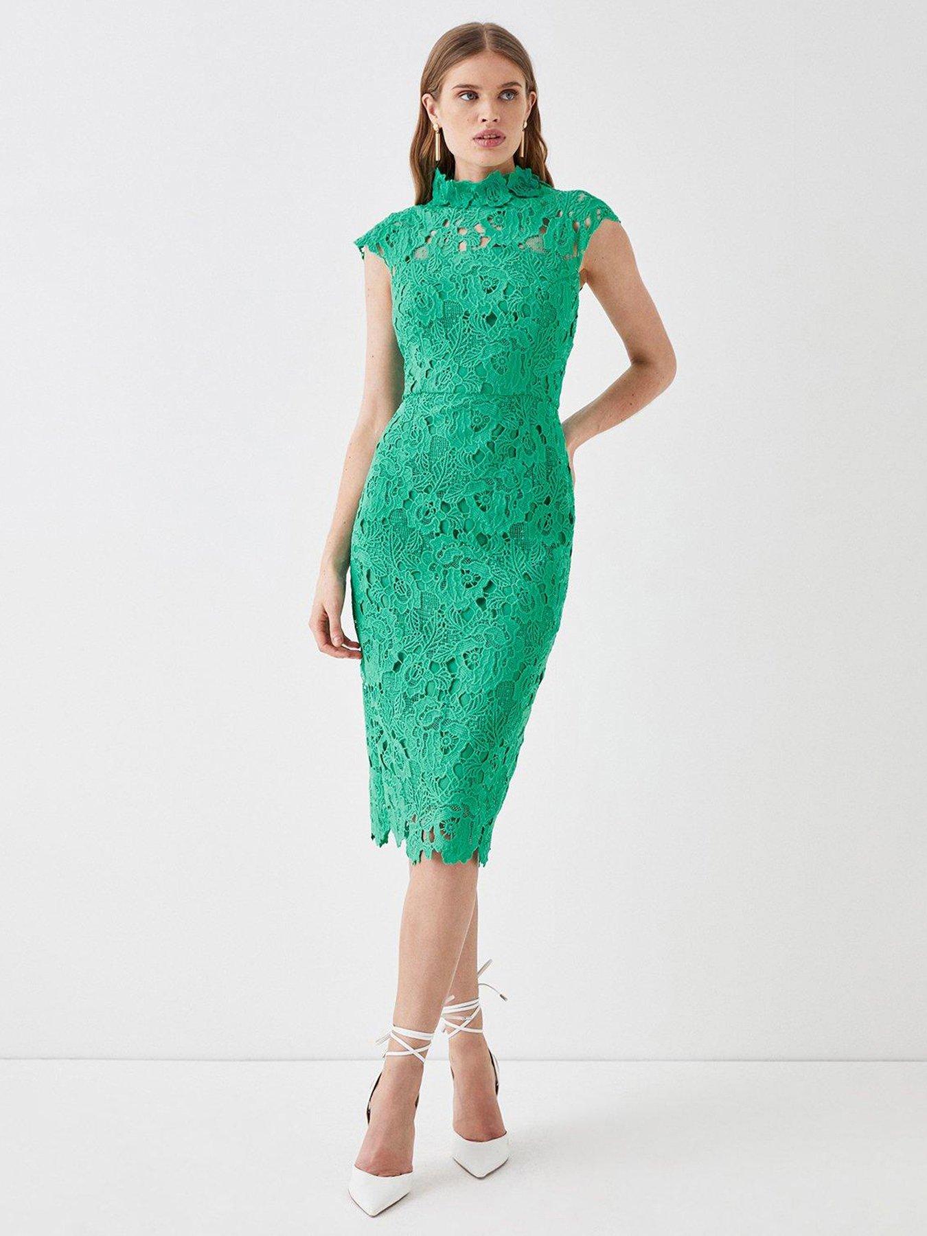 coast dark green dress