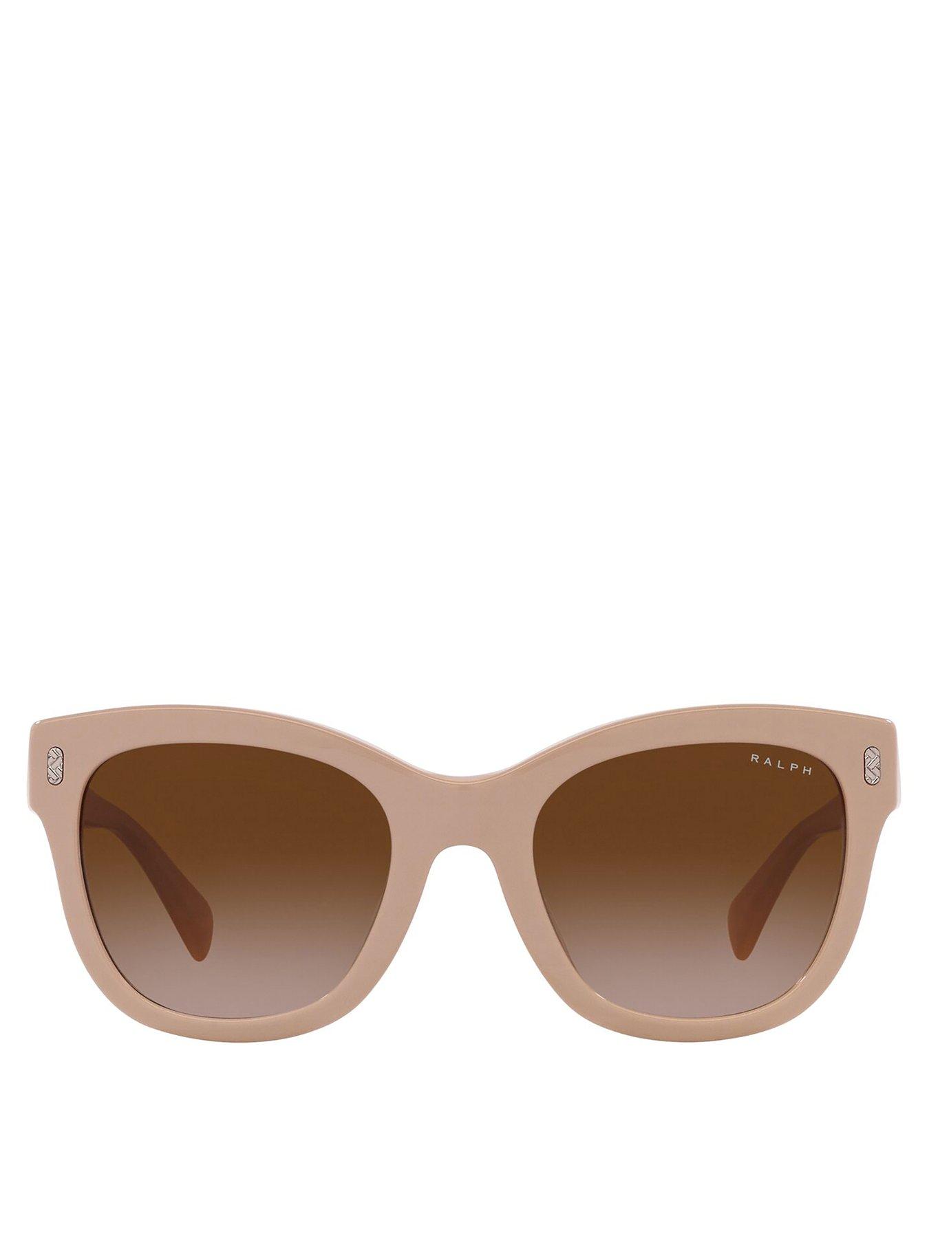 Ralph Oval Acetate Sunglasses - Beige | Very.co.uk