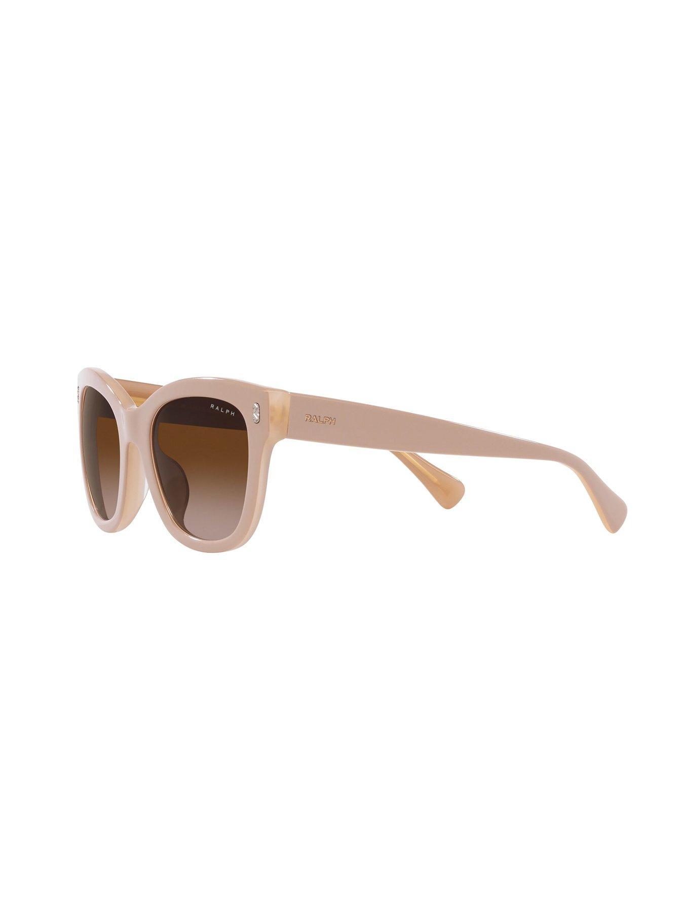 Image 4 of 4 of Ralph Oval Acetate Sunglasses - Beige&nbsp;