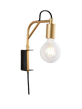Product photograph of Very Home Goya Plug-in Wall Light from very.co.uk