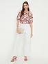  image of dorothy-perkins-floral-puff-sleeve-blouse-multi