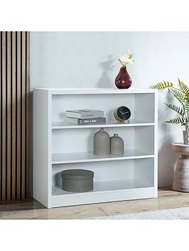 Product photograph of Everyday Metro Small Wide Bookcase - White - Fsc Reg Certified from very.co.uk