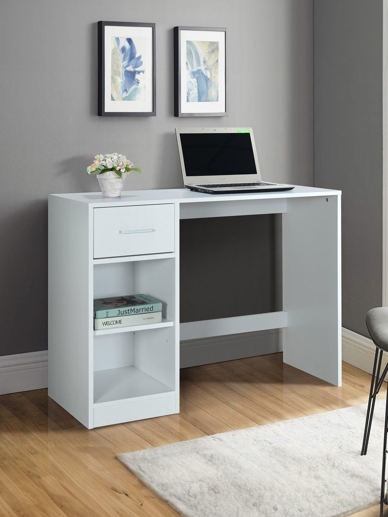 90cm desk online white