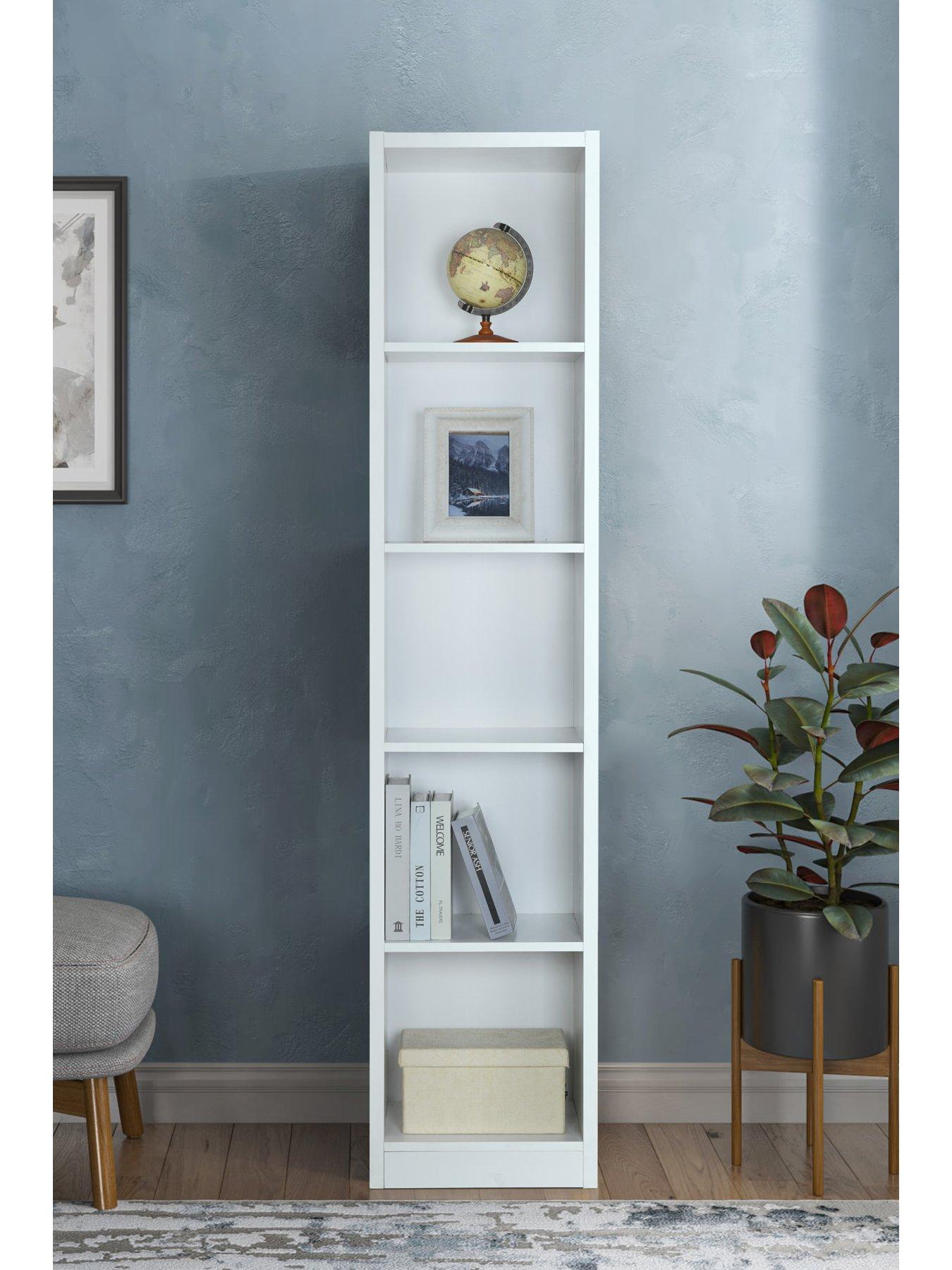 Tall grey deals bookcase