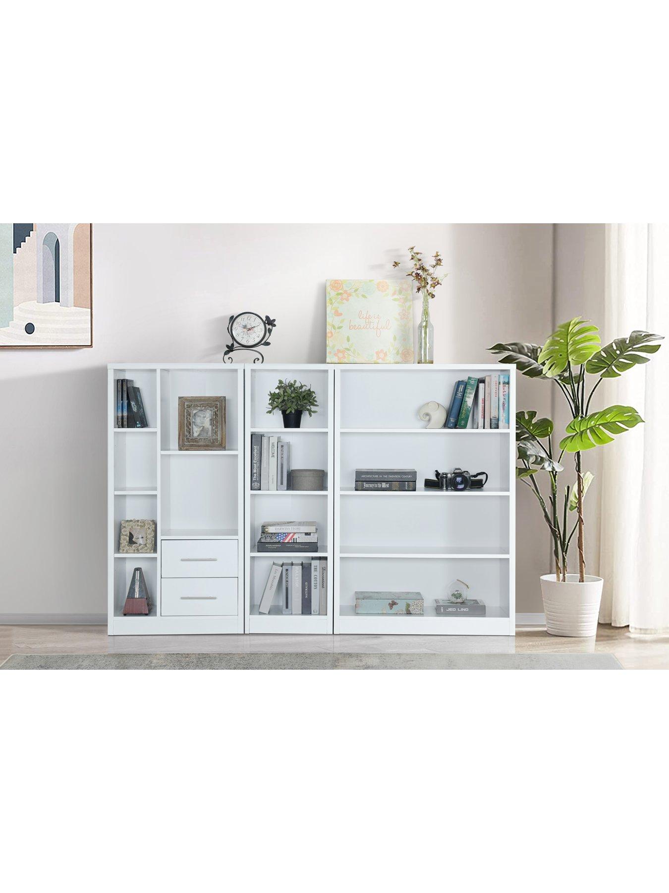 undefined New Metro 3 Piece Storage Bookcase Package - White - FSC® Certified