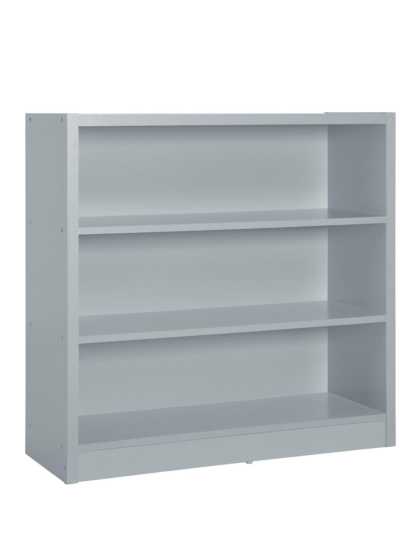 The Very Collection Metro Small Wide Bookcase - Grey - FSC® Certified ...