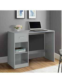 Product photograph of Everyday Metro 1 Drawer Desk - Grey - Fsc Reg Certified from very.co.uk
