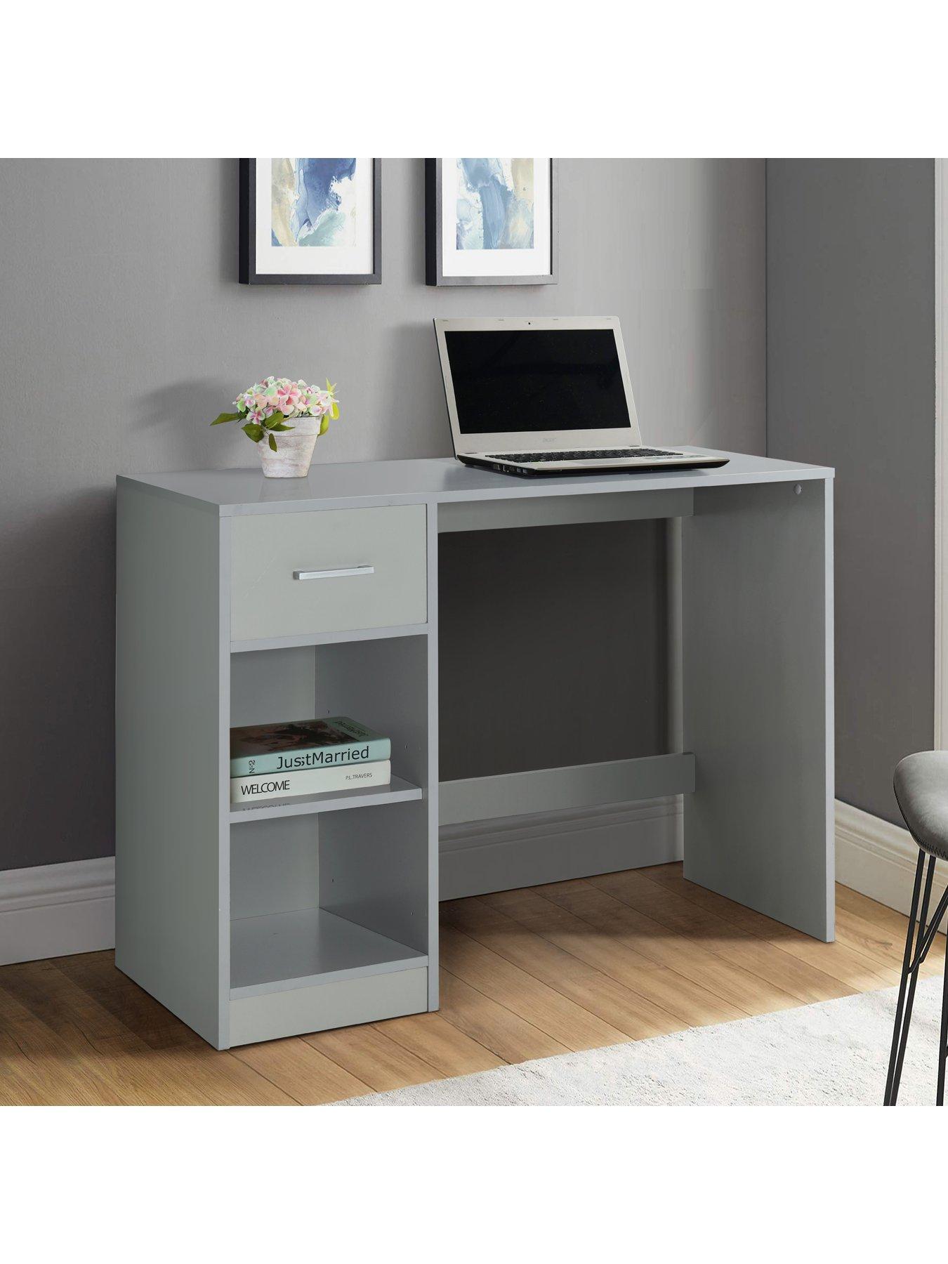 Image 1 of 6 of The Very Collection Metro 1 Drawer&nbsp;Desk - Grey&nbsp;- FSC&reg; Certified