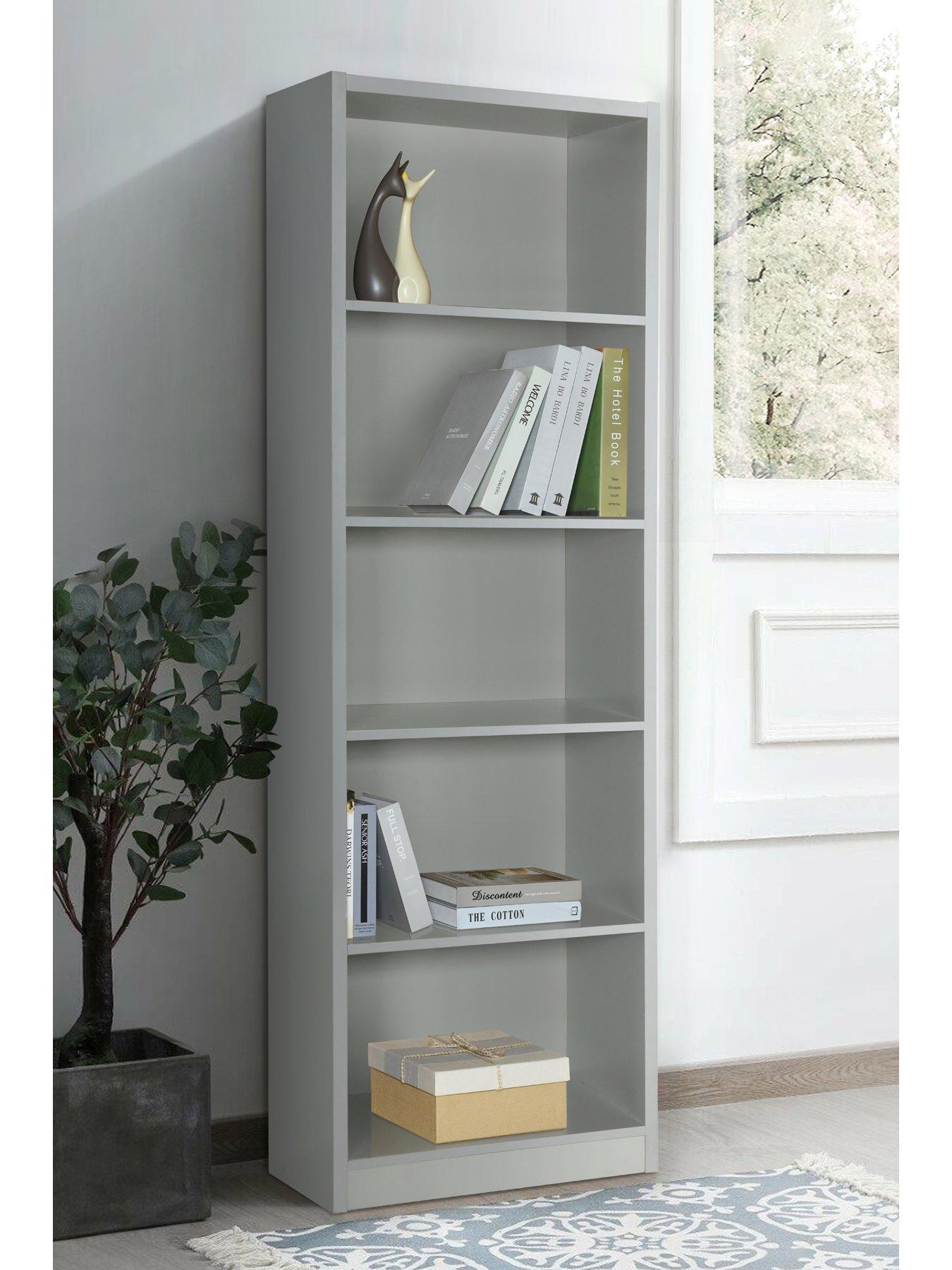 Tall narrow on sale bookcase grey