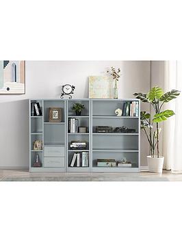 Product photograph of Everyday Metro 3 Piece Storage Bookcase Package - Grey - Fsc Reg Certified from very.co.uk