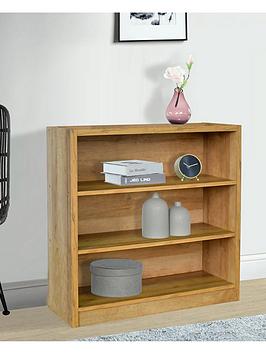 Product photograph of Everyday Metro Small Wide Bookcase - Oak - Fsc Reg Certified from very.co.uk