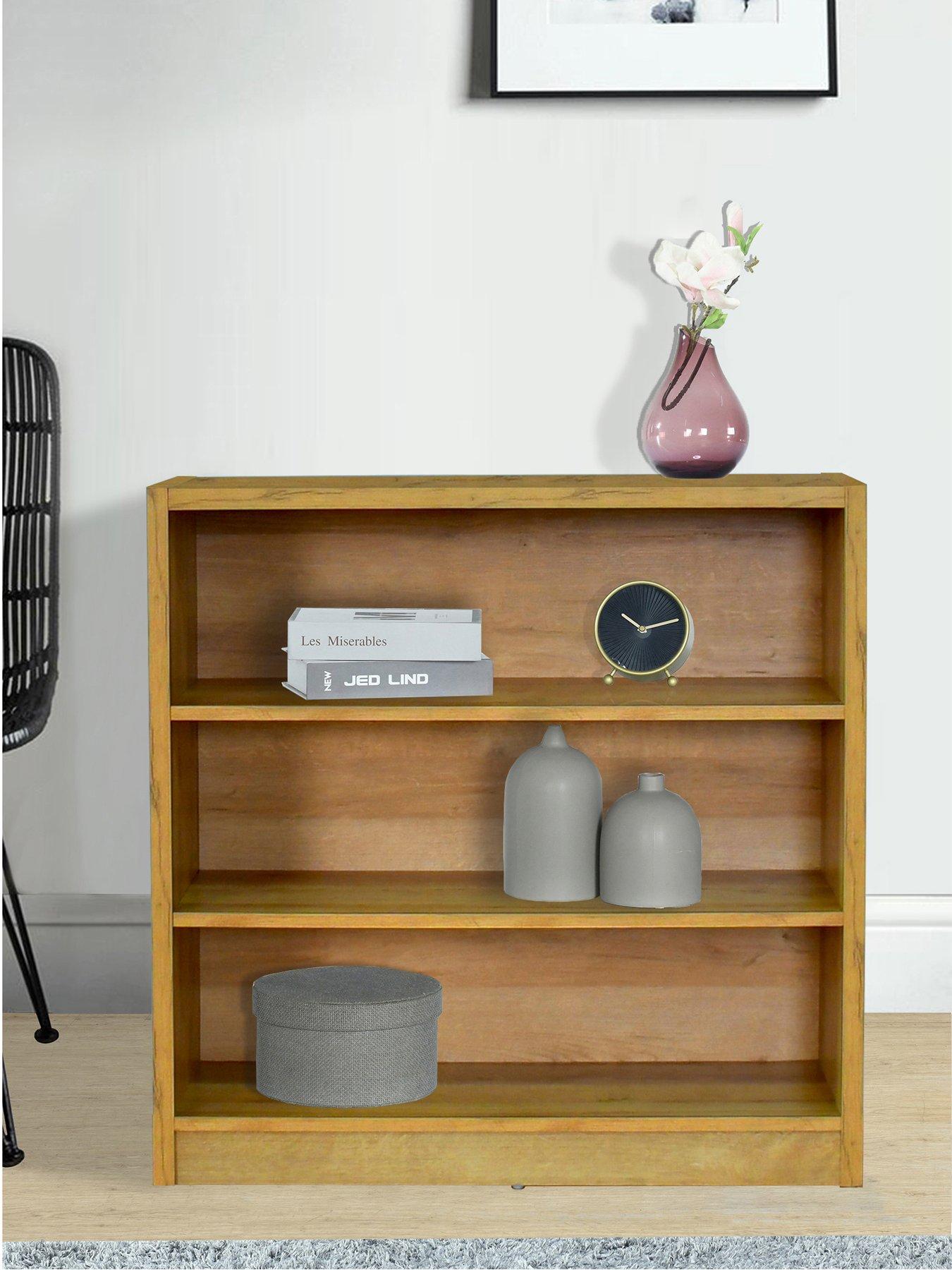 Image 4 of 6 of Very Home Metro Small Wide Bookcase - Oak - FSC&reg; Certified