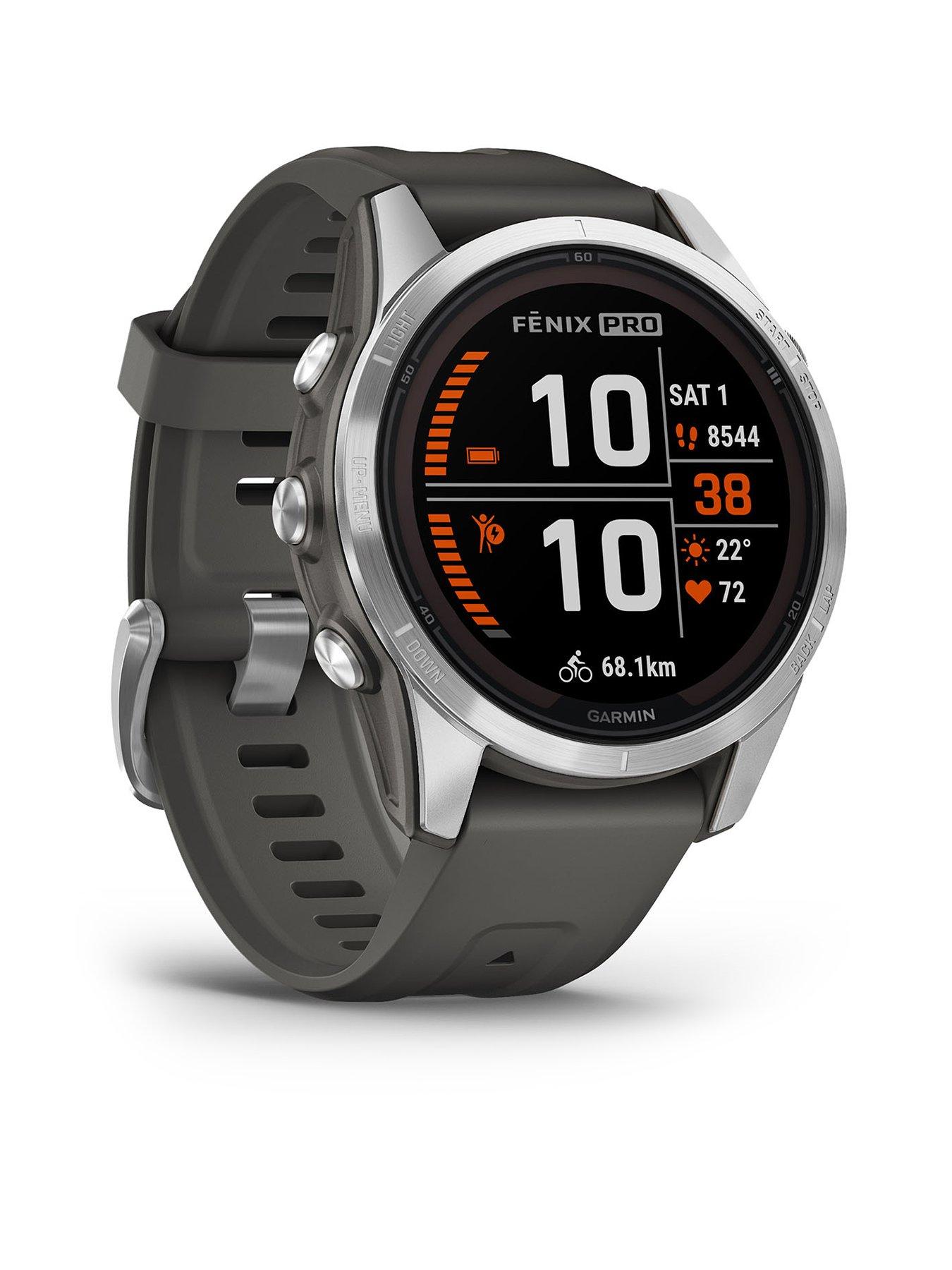 Image 3 of 7 of Garmin Fenix 7S Pro Solar - Stainless Steel Graphite Band