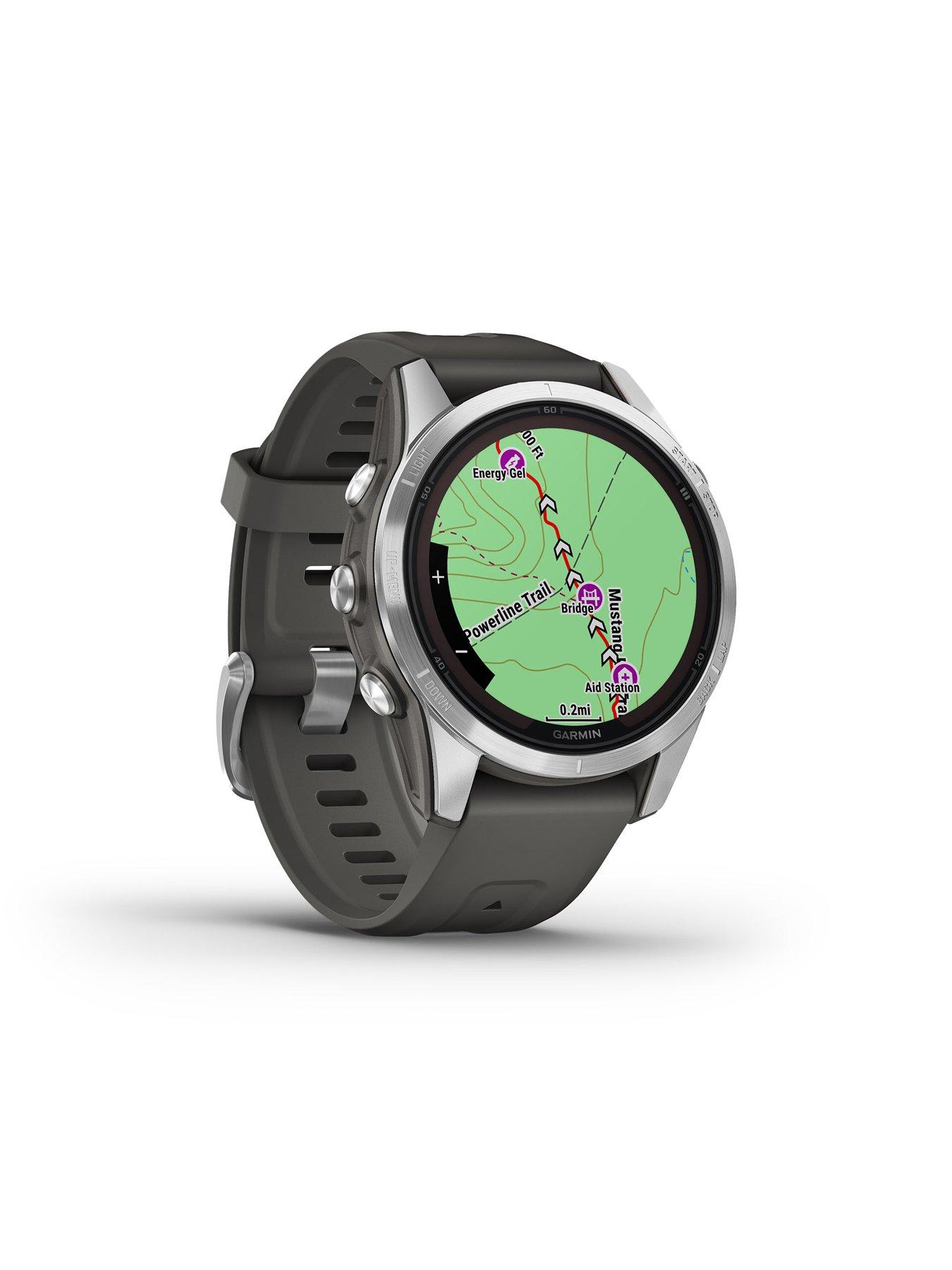 Image 4 of 7 of Garmin Fenix 7S Pro Solar - Stainless Steel Graphite Band
