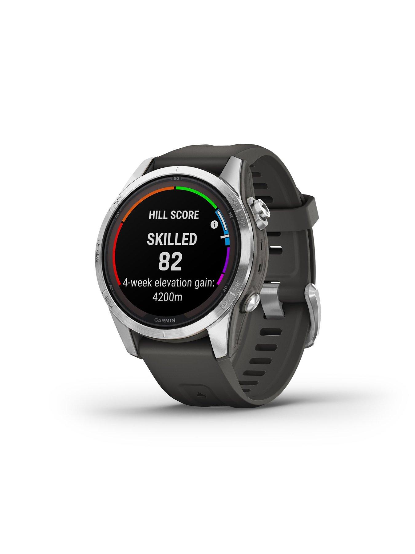 Image 6 of 7 of Garmin Fenix 7S Pro Solar - Stainless Steel Graphite Band