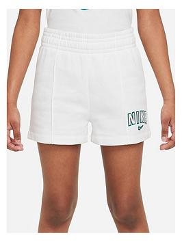 Nike Older Girls Trend Shorts - White