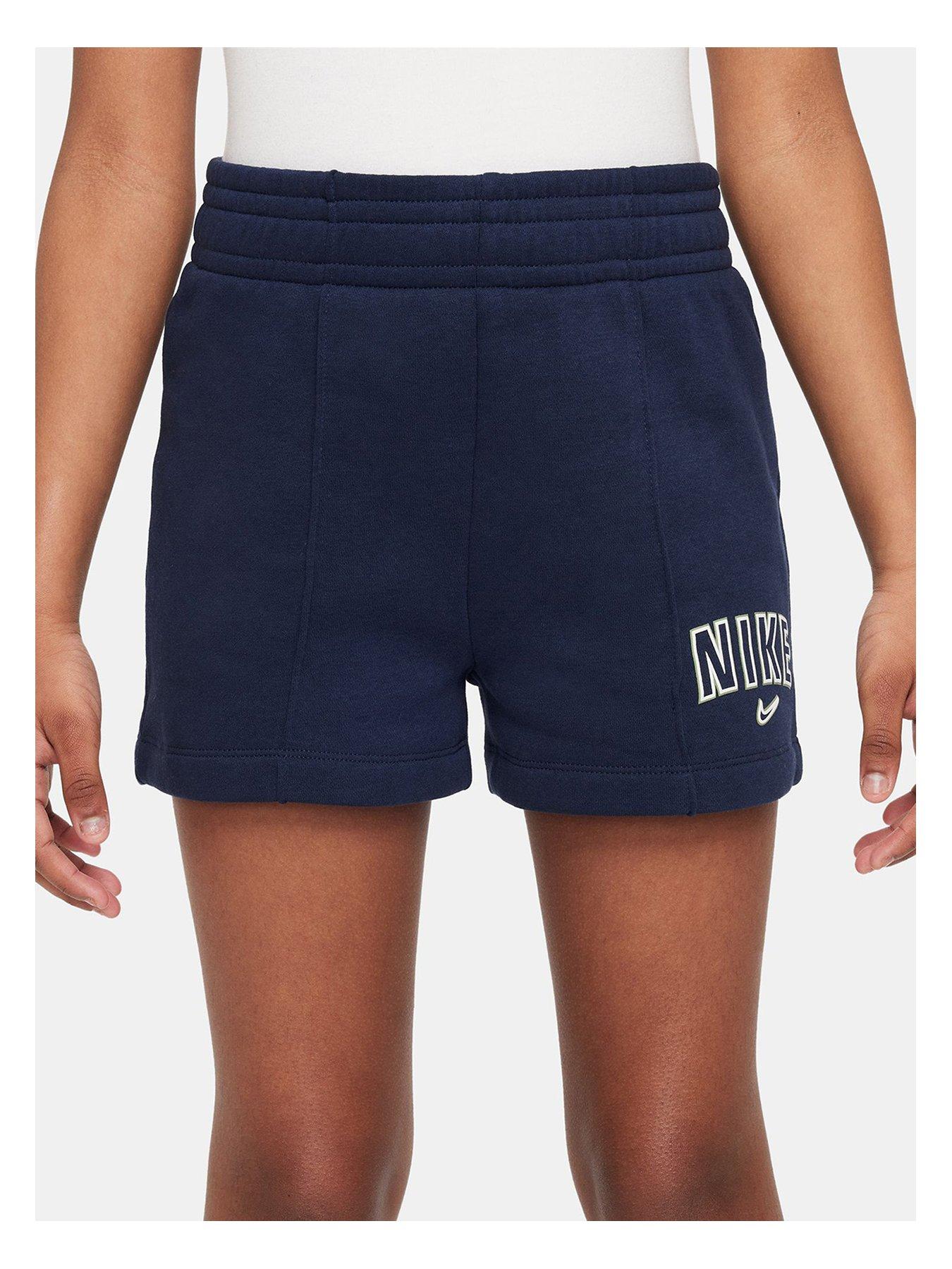 Girls navy store nike shorts