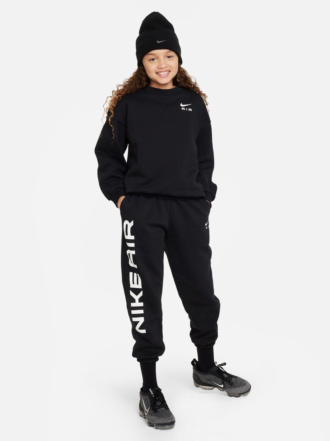 Nike Older Girls Nike Air Club Jogging Bottoms Black Very