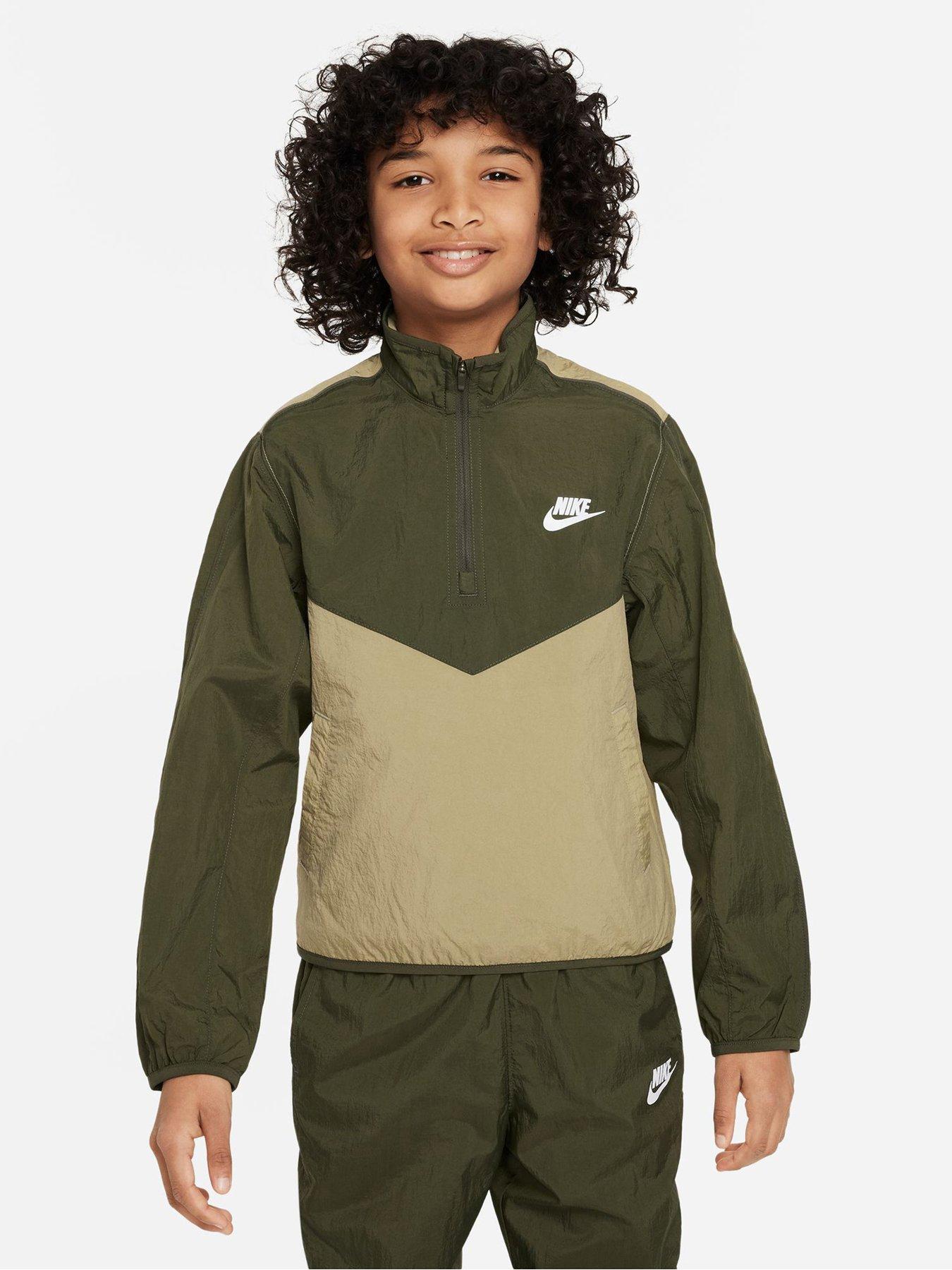 Khaki green hot sale nike tracksuit