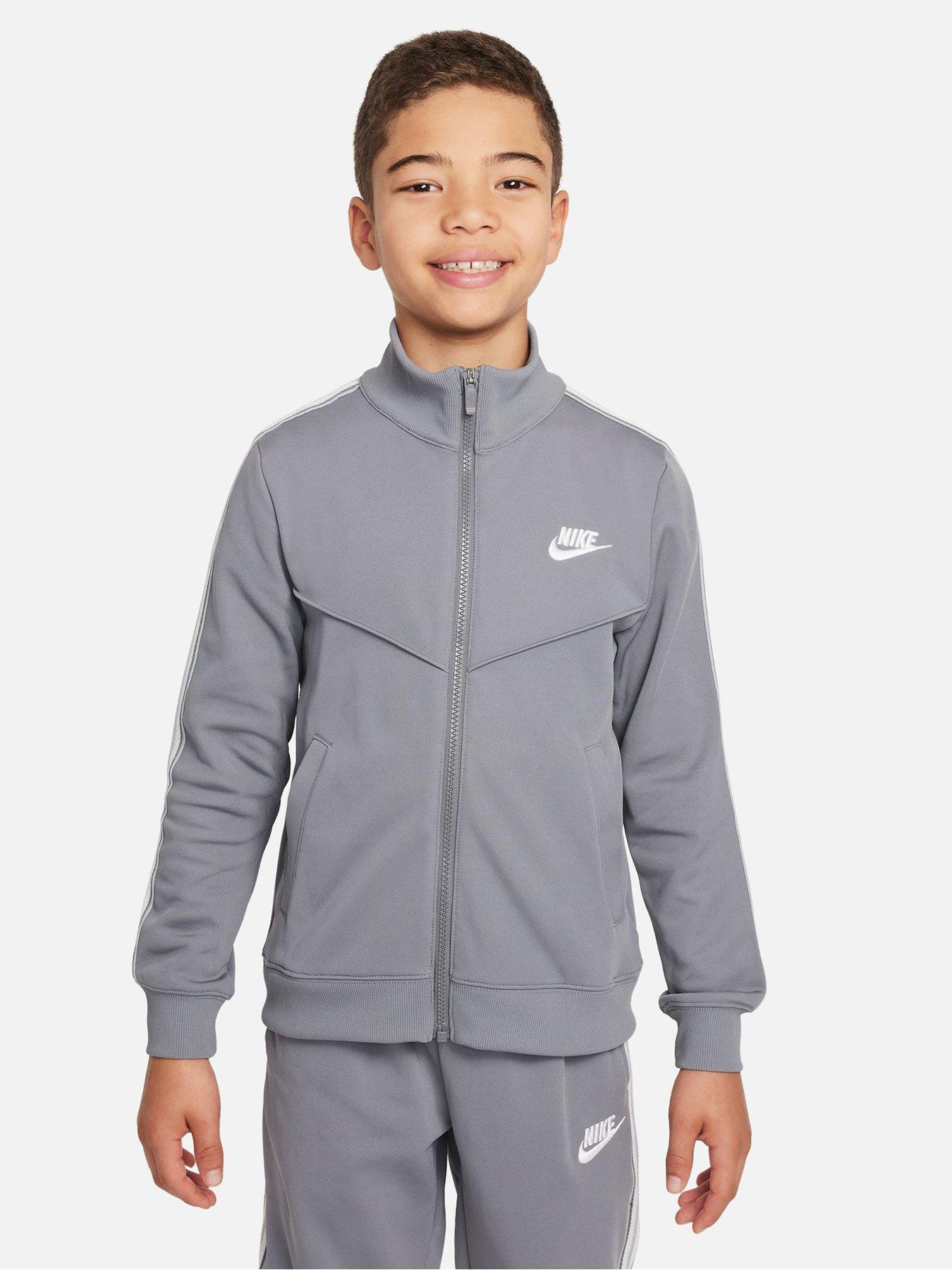 Nike taped outlet tracksuit grey