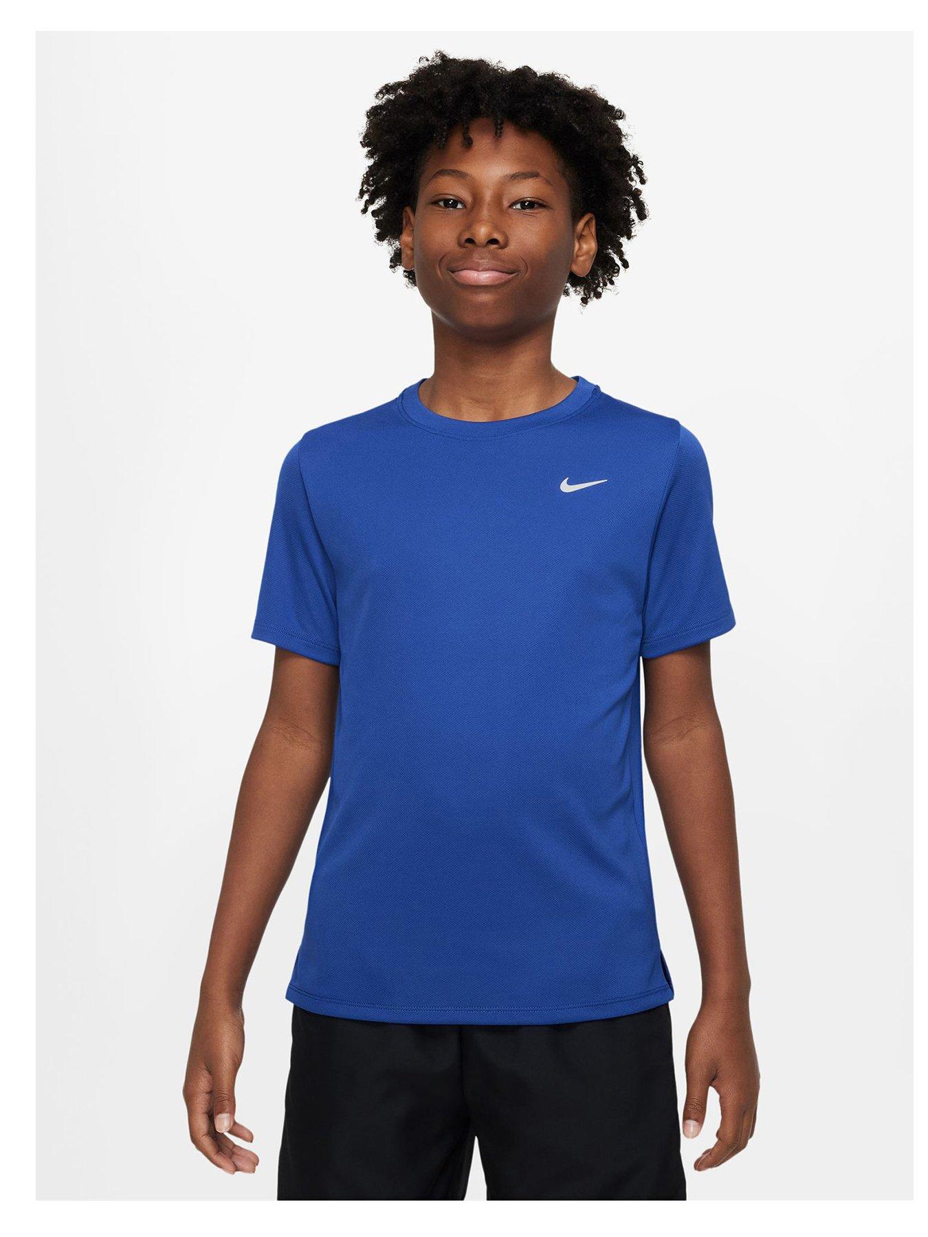 blue nike miler t shirt