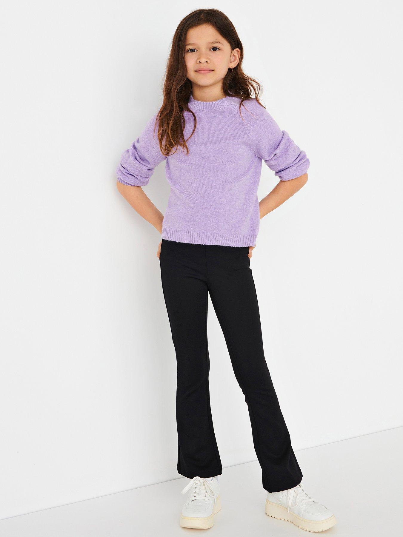 Image 1 of 5 of Only Kids Girls Flared Trousers - Black
