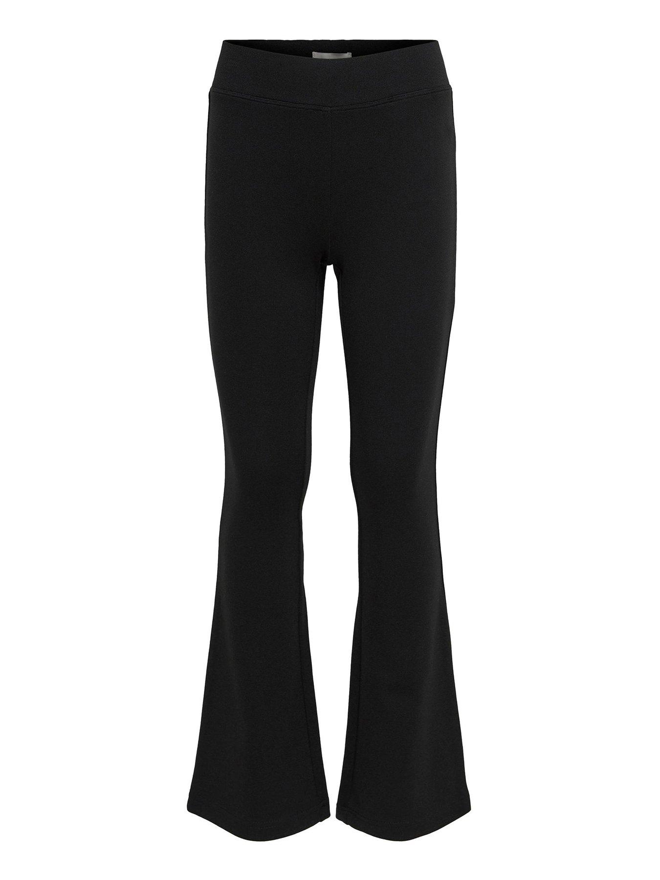 the virgins body fit flare pants black